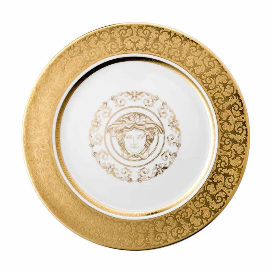 Rosenthal Versace Medusa Gala de aur Placa înlocuitor 30cm porțelan Viadurini