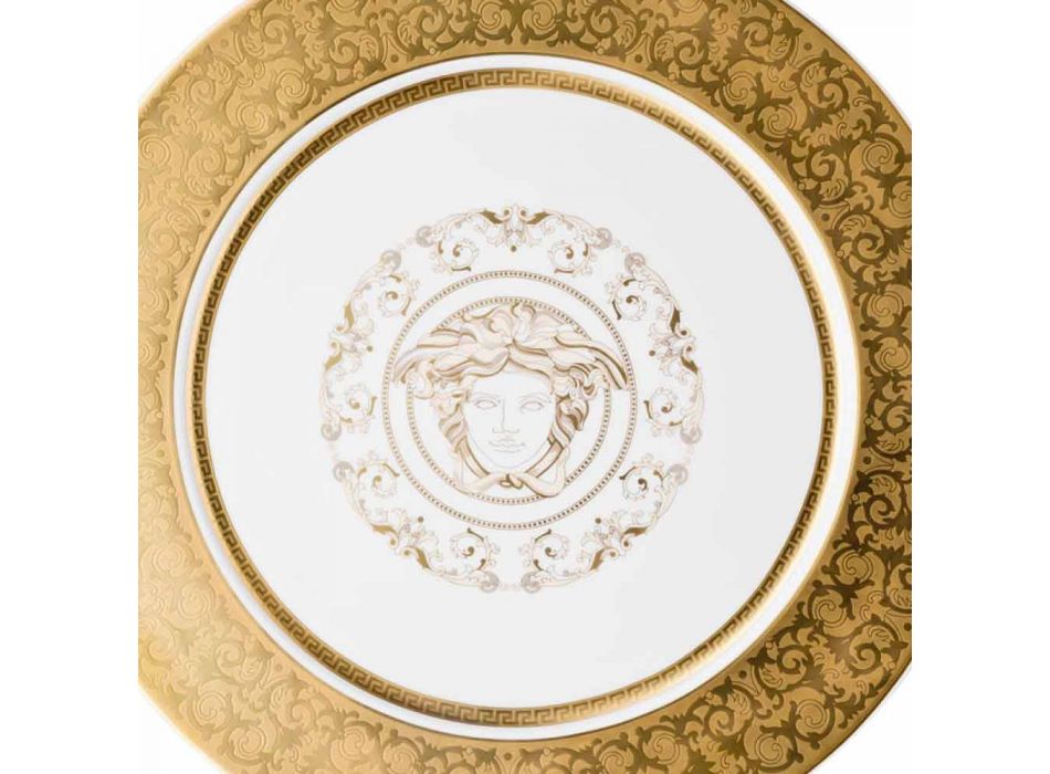 Rosenthal Versace Medusa Gala de aur Placă înlocuitor 33cm porțelan Viadurini
