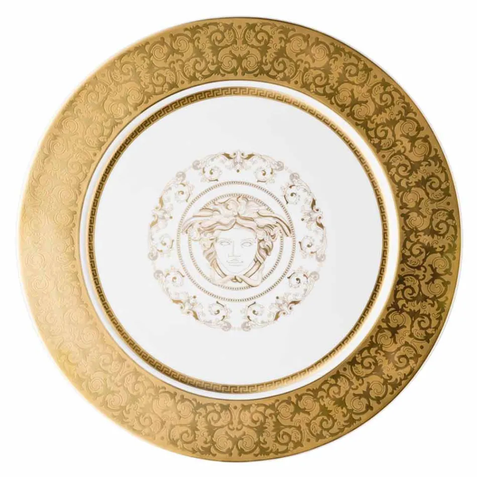 Rosenthal Versace Medusa Gala de aur Placă înlocuitor 33cm porțelan Viadurini