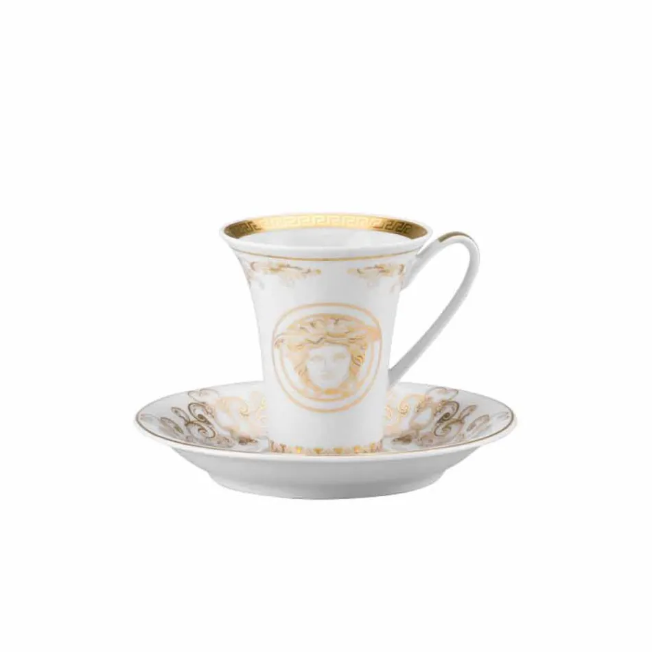 Rosenthal Versace Medusa Gala de Aur cesti de espresso set 6pz porțelan Viadurini
