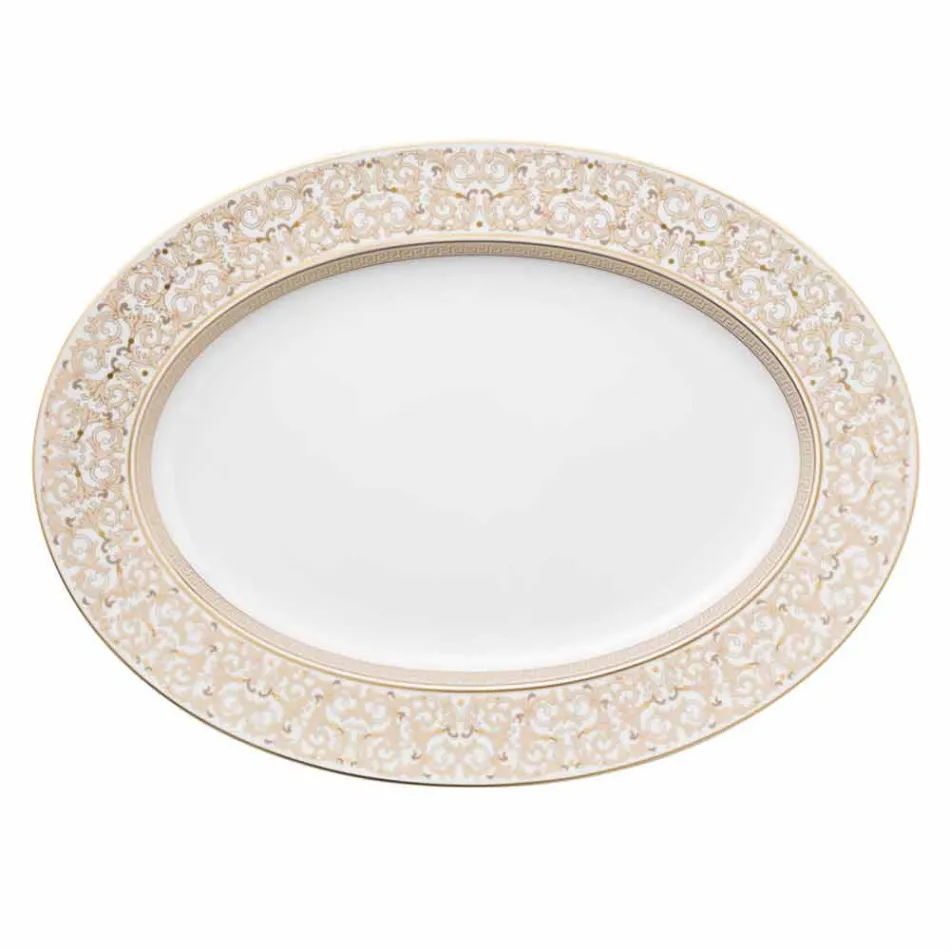 Rosenthal Versace Medusa Gala 40cm porțelan de design placă ovală Viadurini