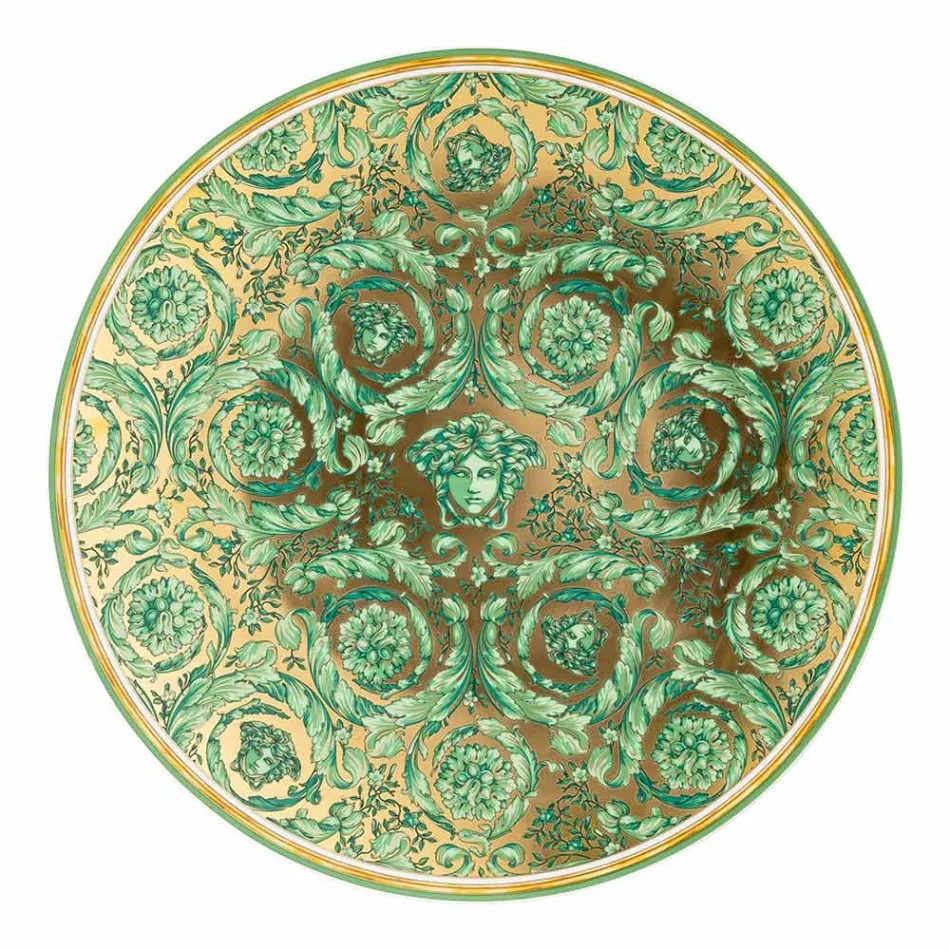 Rosenthal Versace Medusa Garland Farfurie verde de Craciun 33 cm - Craciun Viadurini