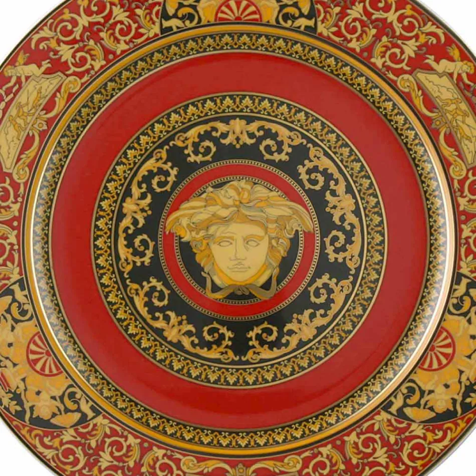 Rosenthal Versace Medusa Red plate Substituent 30cm porțelan Viadurini