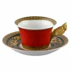 teacups Rosenthal Versace Medusa Red 6 septembrie bucăți de porțelan Viadurini