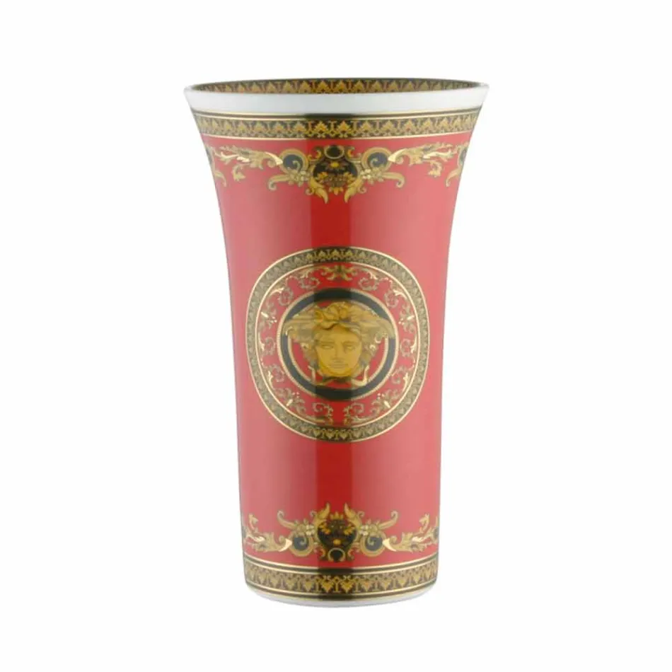 Rosenthal Versace Medusa Red un design modern, portelan vaza 26cm Viadurini