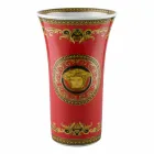 Rosenthal Versace Medusa Red Vaza moderne de design 34cm porțelan Viadurini