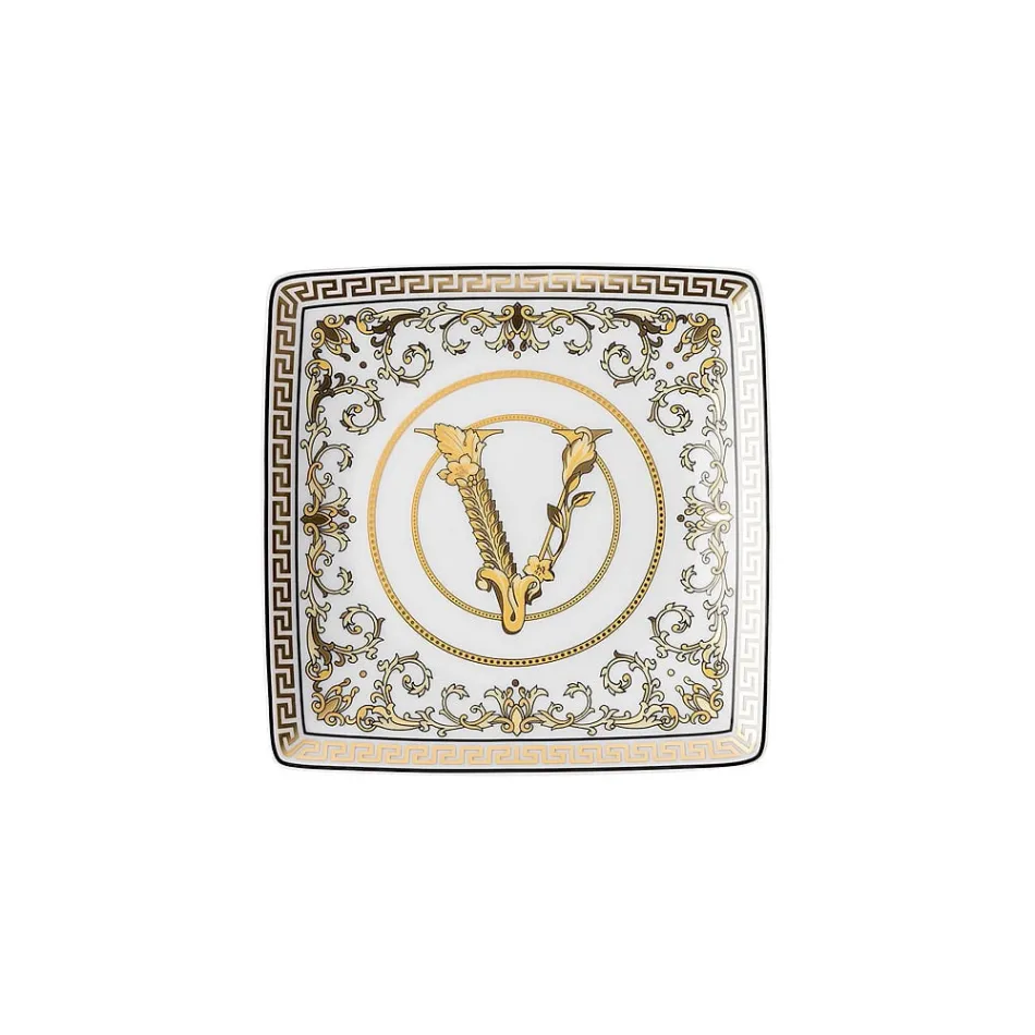 Rosenthal Versace Virtus Gala 6 boluri pătrate plate 15x15 cm din porțelan - baroc Viadurini