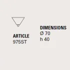 Ceramica rozete pentru compoziția lămpilor Battersea 975ST - Toscot Viadurini
