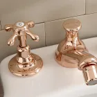 Robinet pentru bideu cu design vintage din alamă cu 3 găuri Fabricat în Italia - Klarisa Viadurini