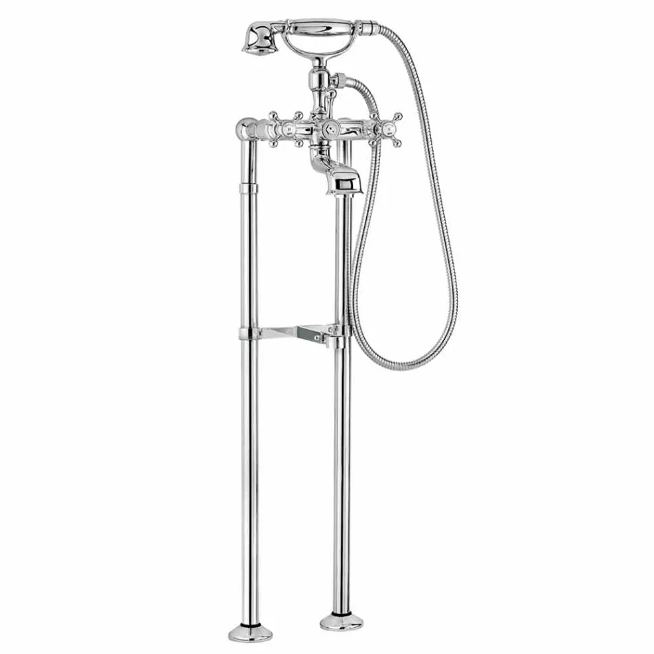 Robinet clasic pentru cadă pe coloane din alamă Made in Italy - Enriko Viadurini