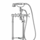 Robinet clasic pentru cadă pe coloane din alamă Made in Italy - Enriko Viadurini