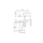 Robinet mixer de perete, fabricat în Italia, cu design unic - Neno Viadurini