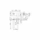 Robinet de perete de design, placă unică Made in Italy - Sika Viadurini