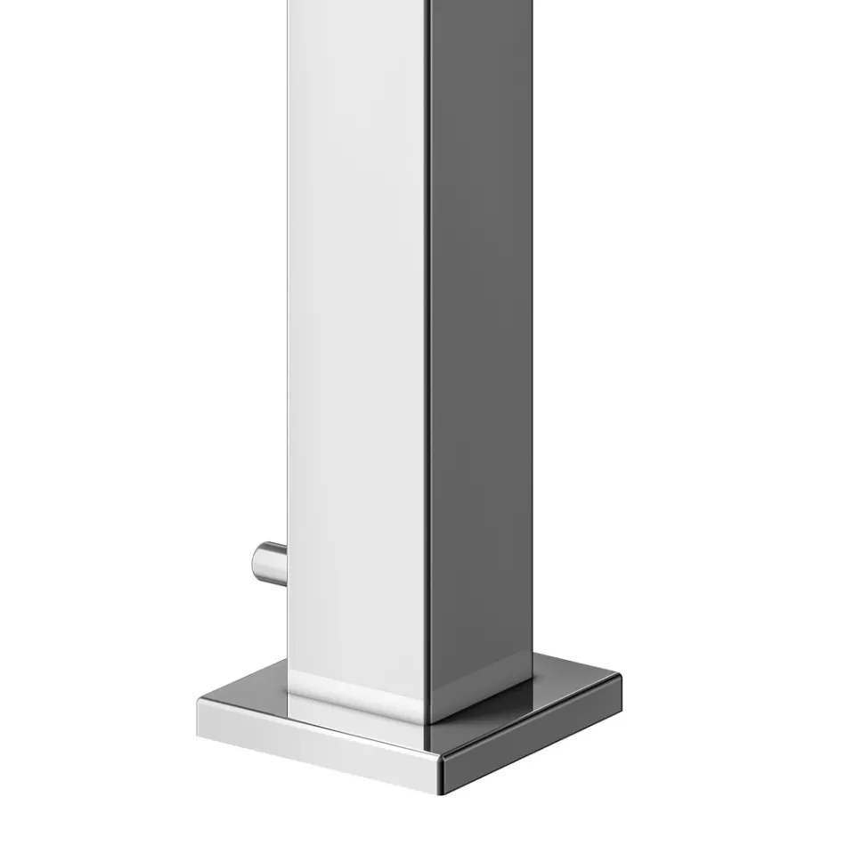 Baterie de lavoar din alamă cu design pătrat - Erik Viadurini