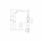 Robinet pentru bazin cu design înalt, fabricat în Italia - Neno Viadurini