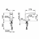 Robinet modern din metal pentru chiuvetă de baie cu senzor cu infraroșu - Gonzo Viadurini