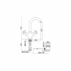 Robinet reglabil cu un singur orificiu cu canal de scurgere din alamă cromată Fabricat în Italia - Zumbo Viadurini