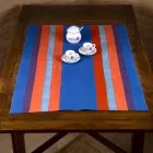 Runner de artă italiană produsă și pictată manual în piesă unică de cânepă - mărci Viadurini