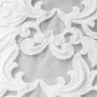 Runner de masă din in cu dantelă albă de calitate italiană de lux - Farnese Viadurini