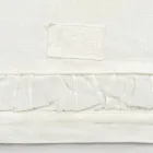 Alergăre din lenjerie albă naturală, grea, cu imprimare de lux italiană - Limao Viadurini