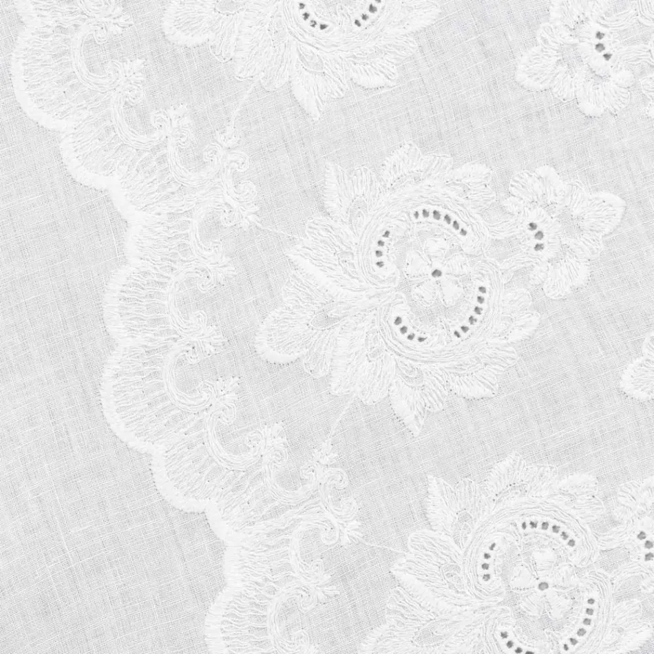 Aleer de masă din in 100% cu broderie italiană de lux - Jujube Viadurini