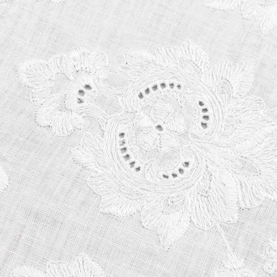 Aleer de masă din in 100% cu broderie italiană de lux - Jujube Viadurini