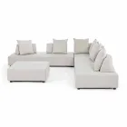 Lounge în colț exterior de design modern în țesătură de casă - Benito Viadurini