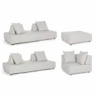 Lounge în colț exterior de design modern în țesătură de casă - Benito Viadurini