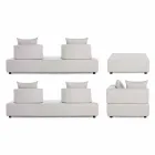 Lounge în colț exterior de design modern în țesătură de casă - Benito Viadurini