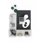 Lounge în colț exterior de design modern în țesătură de casă - Benito Viadurini