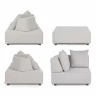 Lounge în colț exterior de design modern în țesătură de casă - Benito Viadurini