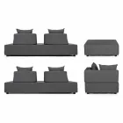 Lounge în colț exterior de design modern în țesătură de casă - Benito Viadurini