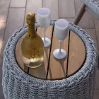 Lounge de grădină modular din tec și frânghie țesută manual - Arjuna Viadurini