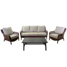 Camera de zi compusă din 2 fotolii, 1 canapea și 1 masă de cafea - umbrelă Viadurini