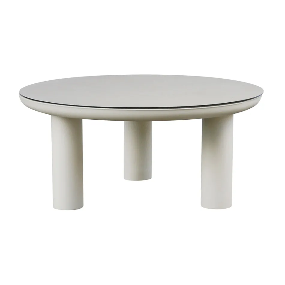 Camera de zi compusă din 2 fotolii, 1 canapea și 2 măsuțe de cafea din aluminiu - Fusion Viadurini