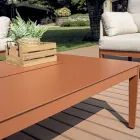 Cameră de zi compusă din 2 fotolii, 1 canapea și măsuță de cafea din aluminiu - Symphony Viadurini