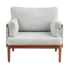 Cameră de zi compusă din 2 fotolii, 1 canapea și măsuță de cafea din aluminiu - Symphony Viadurini