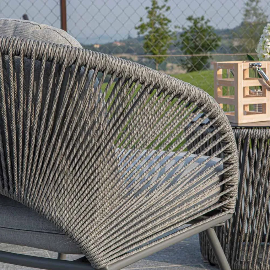 Camera de zi compusă din 2 fotolii cu măsuță de cafea - Suitcase Viadurini