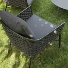 Sufragerie Formata Din Canapea, Fotolii si 2 Masute de cafea din aluminiu - Yuma Viadurini