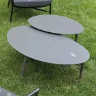 Sufragerie Formata Din Canapea, Fotolii si 2 Masute de cafea din aluminiu - Yuma Viadurini