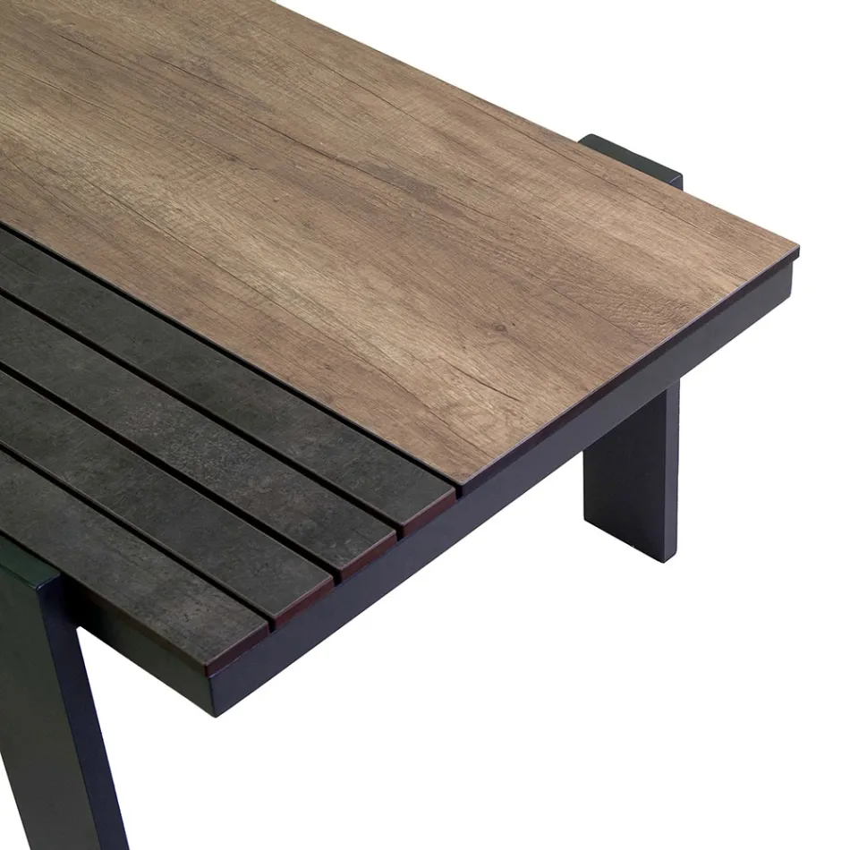 Sufragerie în aer liber compusă din 1 canapea, 2 fotolii și 1 măsuță de cafea - Righello Viadurini