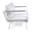 Sufragerie în aer liber compusă din 2 fotolii și 1 masă din aluminiu - Righello Viadurini