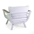 Sufragerie în aer liber compusă din 2 fotolii și 1 masă din aluminiu - Righello Viadurini