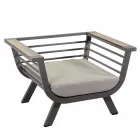 Sufragerie în aer liber compusă din 2 fotolii și 1 măsuță de cafea - Righello Viadurini