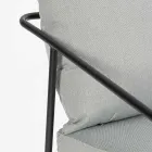 Living în aer liber cu 1 canapea, 2 fotolii și 2 mese din oțel - Prefer Viadurini