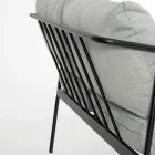 Living în aer liber cu 1 canapea, 2 fotolii și 2 mese din oțel - Prefer Viadurini