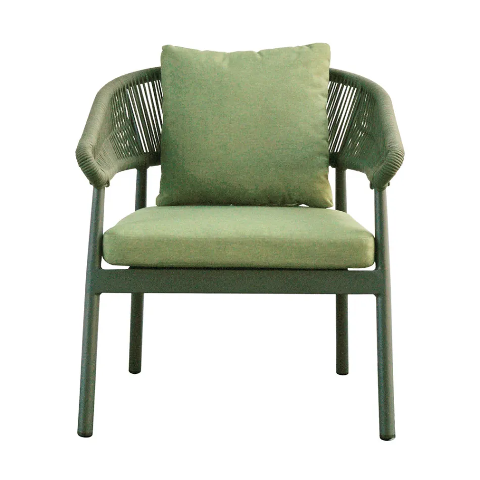 Living în aer liber cu perne și brațe rotunjite - Zenith Viadurini