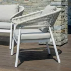 Camera de zi în aer liber cu perne rotunjite și brațe - Zenith Viadurini