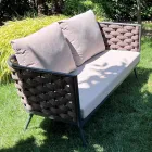 Sufragerie in aer liber cu Canapea, Fotoliu si Masuta de cafea dreptunghiulara - Dandelium Viadurini