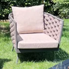 Sufragerie in aer liber cu Canapea, Fotoliu si Masuta de cafea dreptunghiulara - Dandelium Viadurini